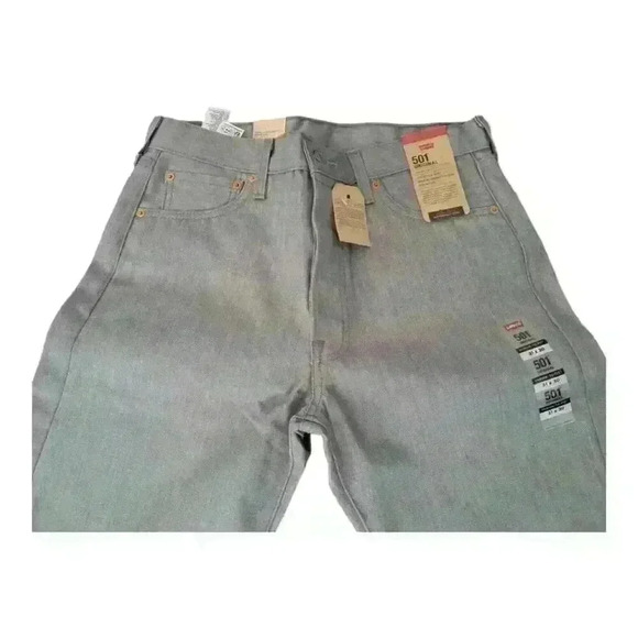 NWT Levi’s 501 Shrink-to-fit Men's Jeans | Silver Rigid - Grey | Multiple Sizes - Picture 6 of 10